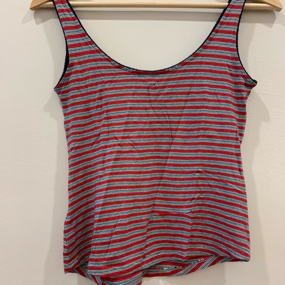 Grey and red striped Free People tank - Picture 3 of 7